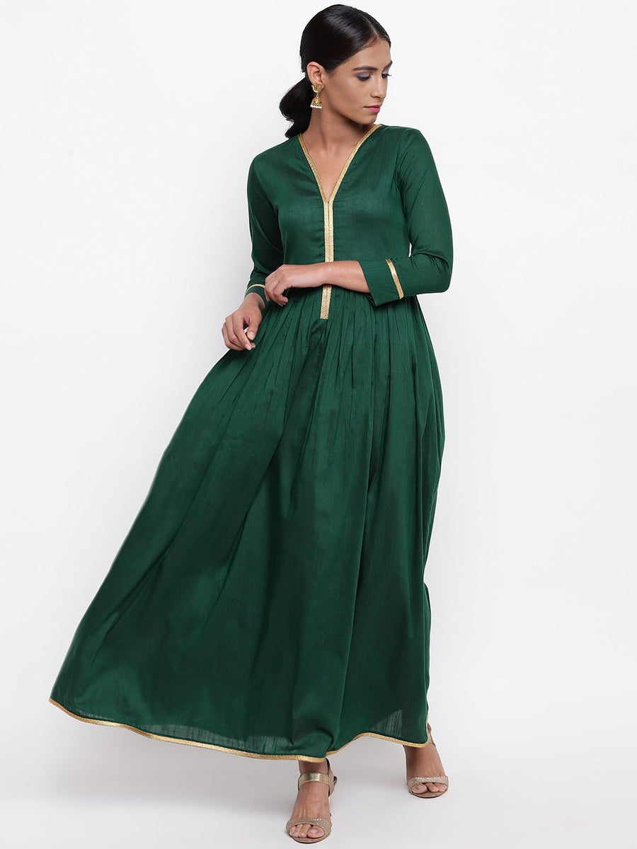 Green Gold Lace Dress Blumuslin Green Gold Lace Dress Blumuslin
