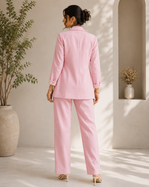 Blush Luxe Tailored Blazer Co-Ord Set