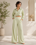 Sage Breeze Crop Co-Ord Set