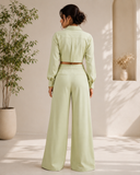 Sage Breeze Crop Co-Ord Set