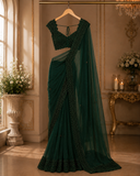 Emerald Royale Embellished Designer Saree
