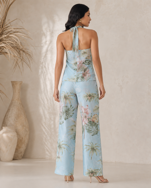 Azure Tropica Printed Co-Ord Set