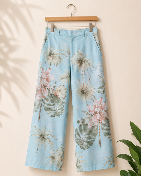 Azure Tropica Printed Co-Ord Set