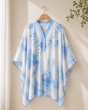 Azure Bloom Kaftan Co-Ord Set