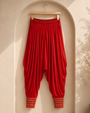 Scarlet Royale Off-Shoulder Dhoti Co-Ord Set