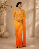 Sunset Radiance Ombre Designer Saree