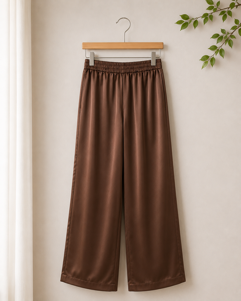 Mocha Luxe Satin Co-Ord Set