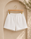Ivory Breeze Textured Co-Ord Shorts Set