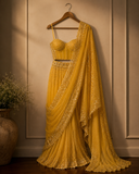 Golden Aura Embellished Designer Saree