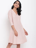 Linen Cotton Rose Dress
