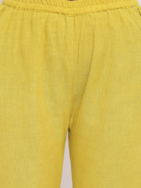 Yellow Gota Sleeve Kurta Set