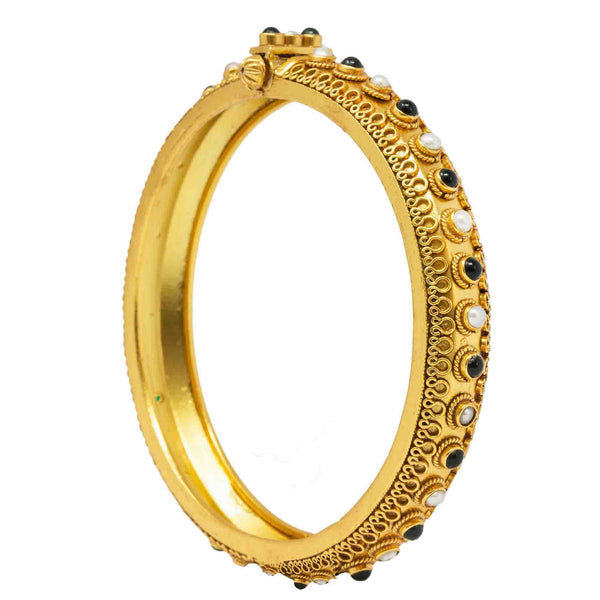 Silver Gold Plated Antique Bangle