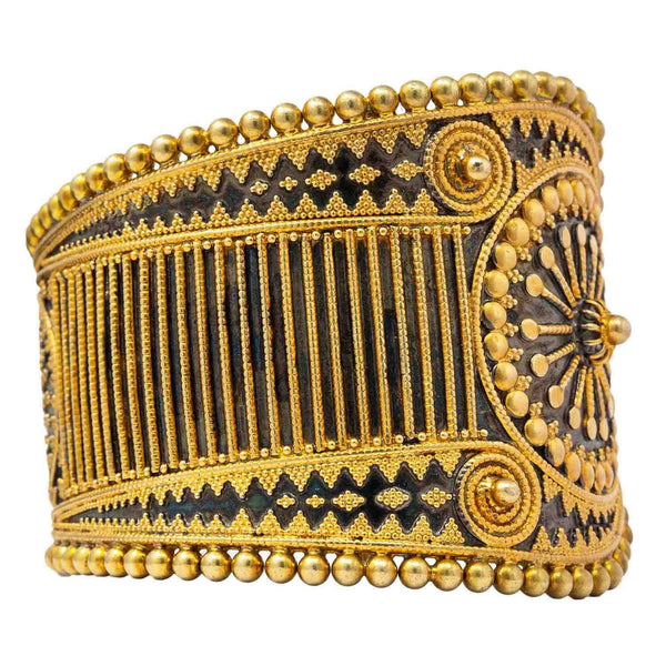 Silver Antique Gold Plated Bangle