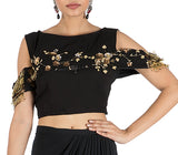 Anushree Agarwal Black Top And Dhoti Skirt