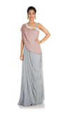 Anushree Agarwal Light Grey Draped Dress