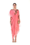 Anushree Agarwal Pink Draped Indo-Western Dress
