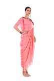 Anushree Agarwal Pink Draped Indo-Western Dress