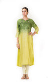Anushree Agarwal Green and Lemon Shaded Salwar Suit