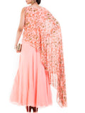 Anju Agarwal Pink Cape Gown