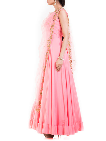 Anju Agarwal Pink Suit Set