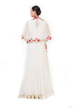 Anju Agarwal Off-White Embroidered Gown
