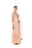 Anju Agarwal Peach Sharara Style Tunic