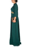 Anushree Agarwal Dark Green Box Pleat Gown